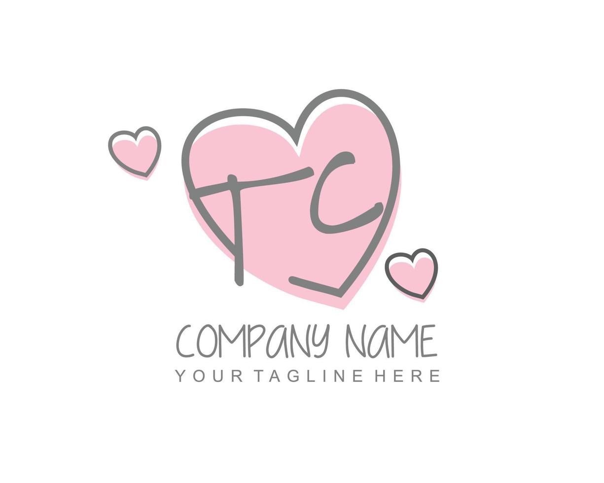 Initial LV with heart love logo template vector 20087798 Vector