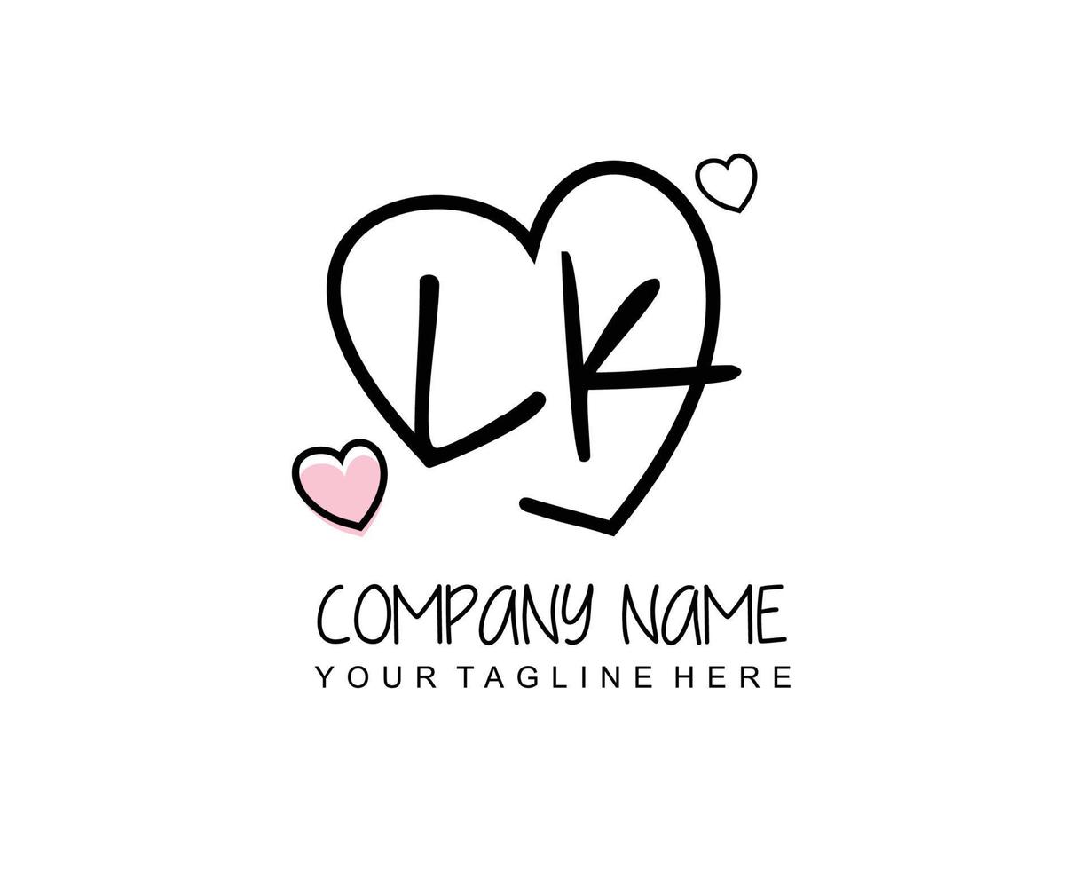 Initial LK with heart love logo template vector 20087947 Vector