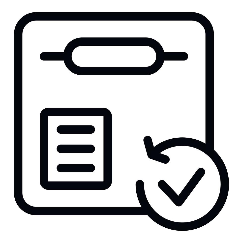 Shop bag warranty icon outline vector. Certificate card vector