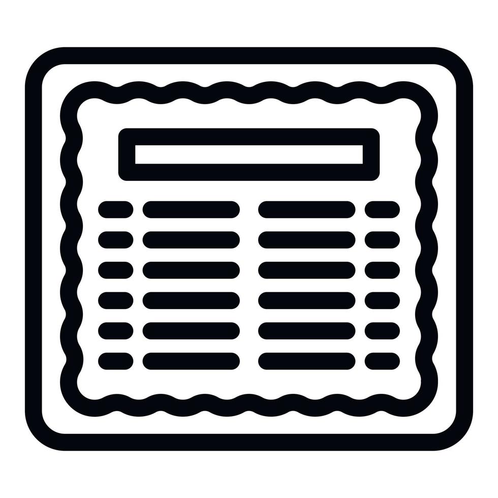 Paper frame icon outline vector. Warranty card vector