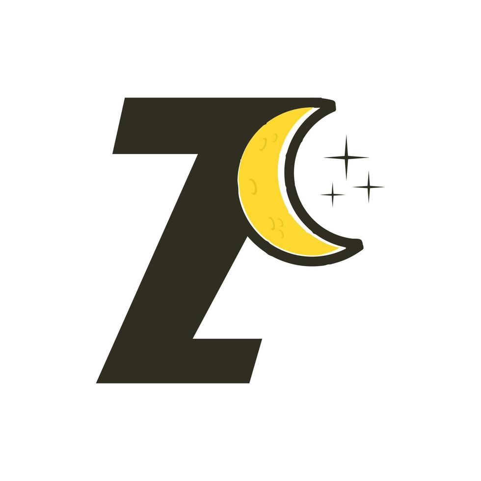 Initial Z Moon Logo vector