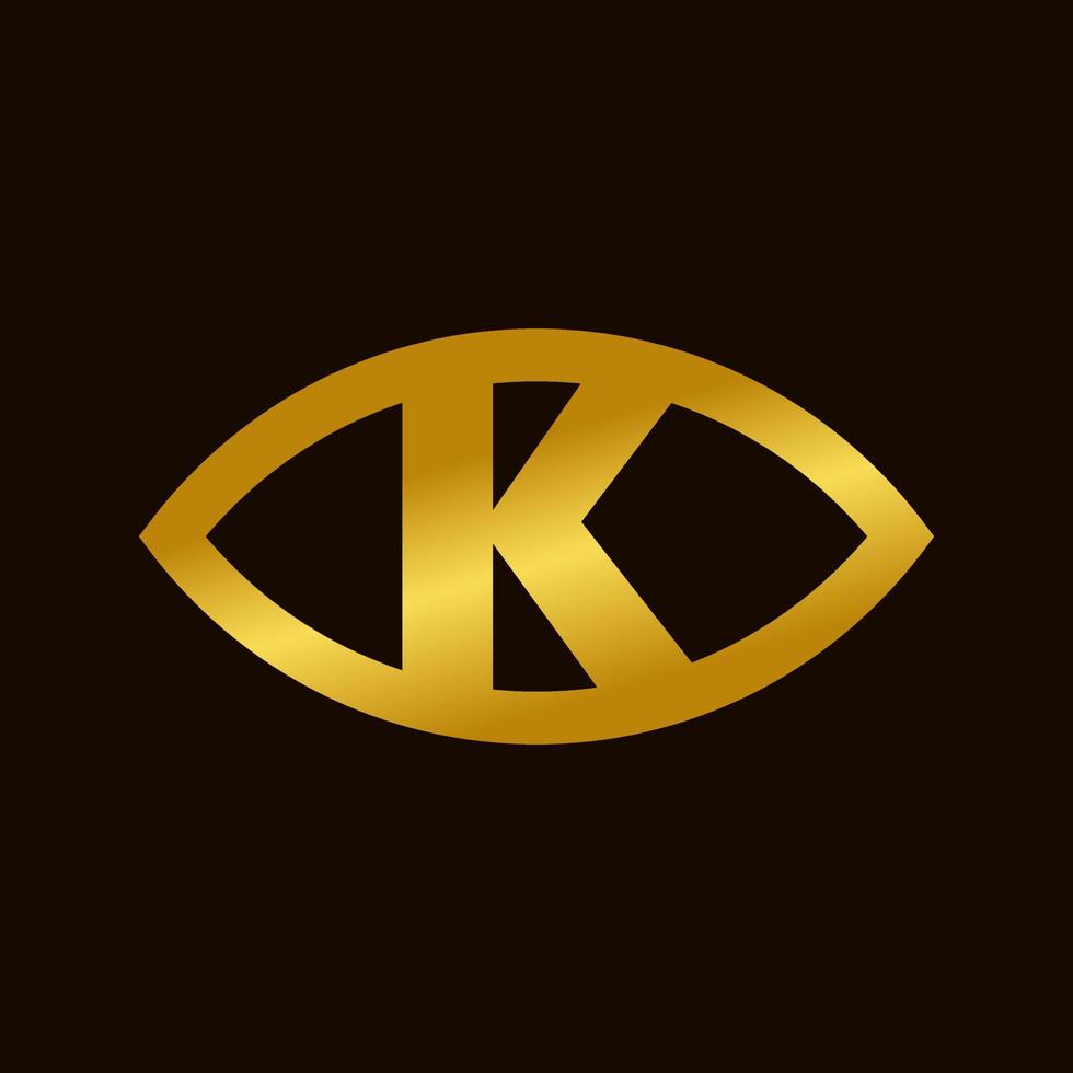 Initial K Eye Logo vector