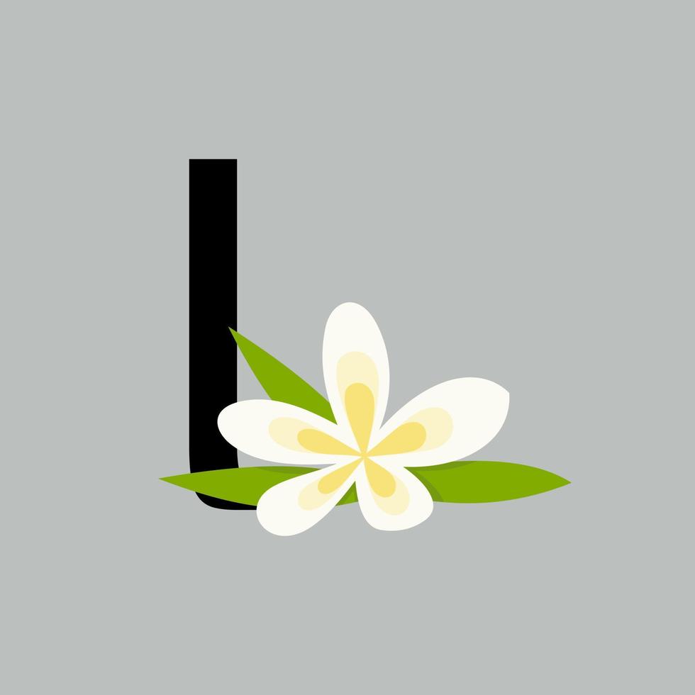 inicial yo belleza flor logo vector