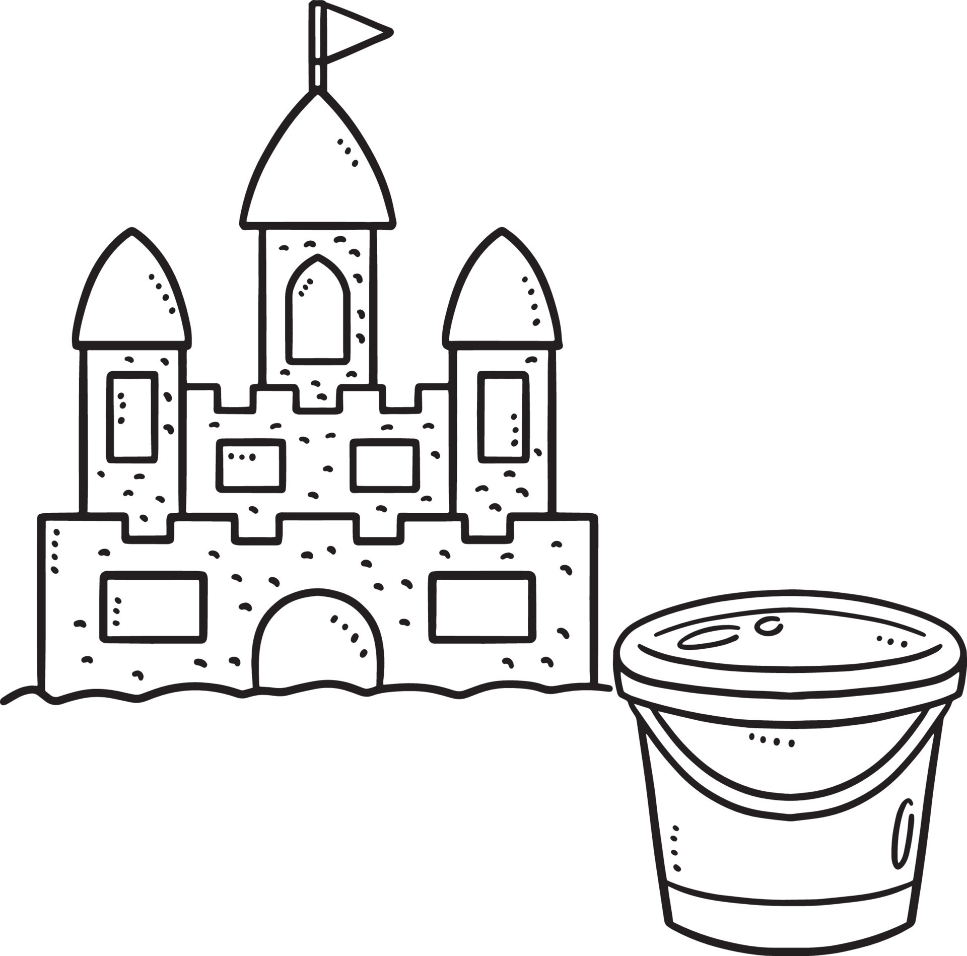 Sand Castle Coloring Pages