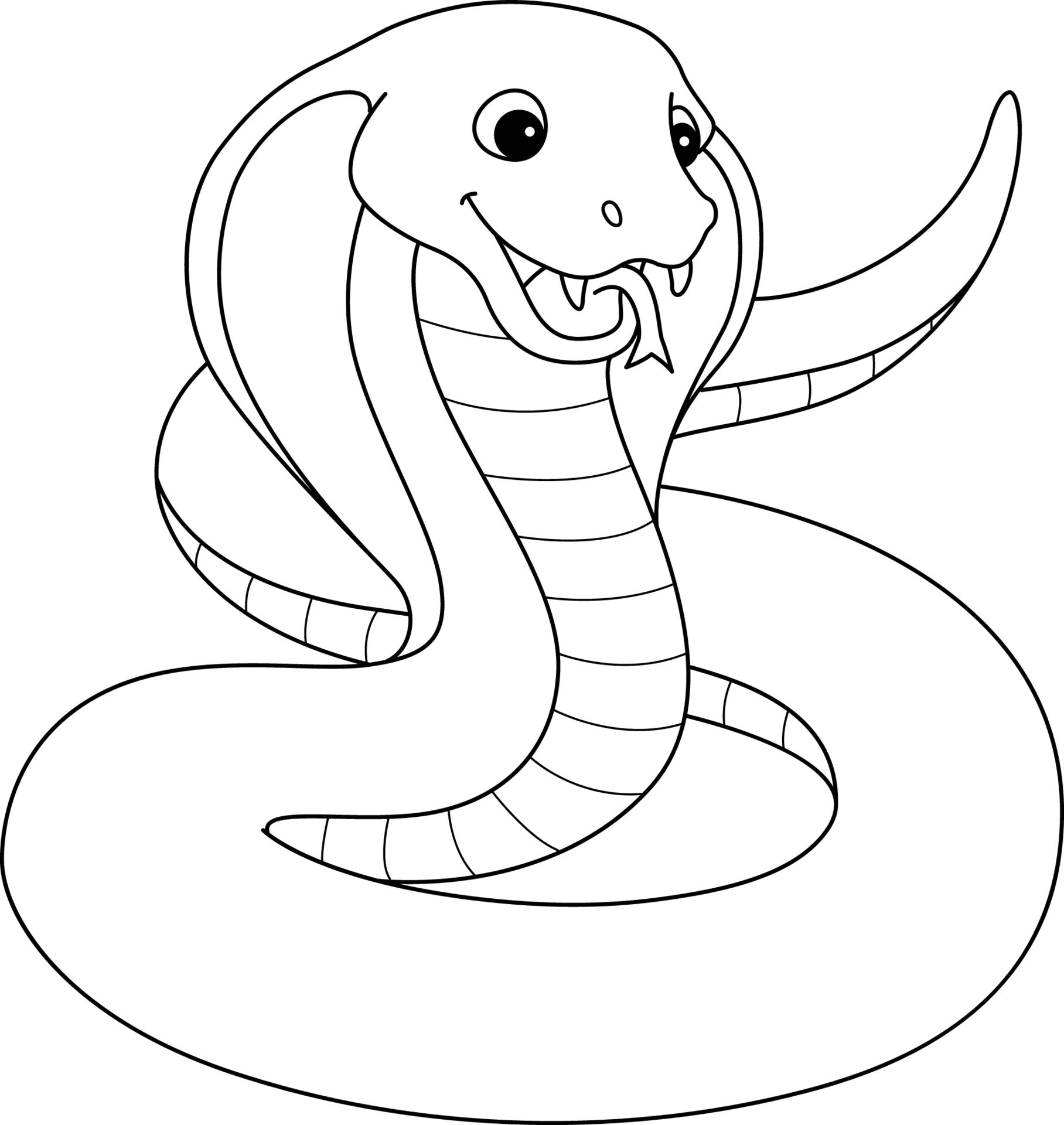 Conejo Incomparable Mediar Cobra Animal Isolated Coloring Page for Kids 20088396 Vector Art at Vecteezy