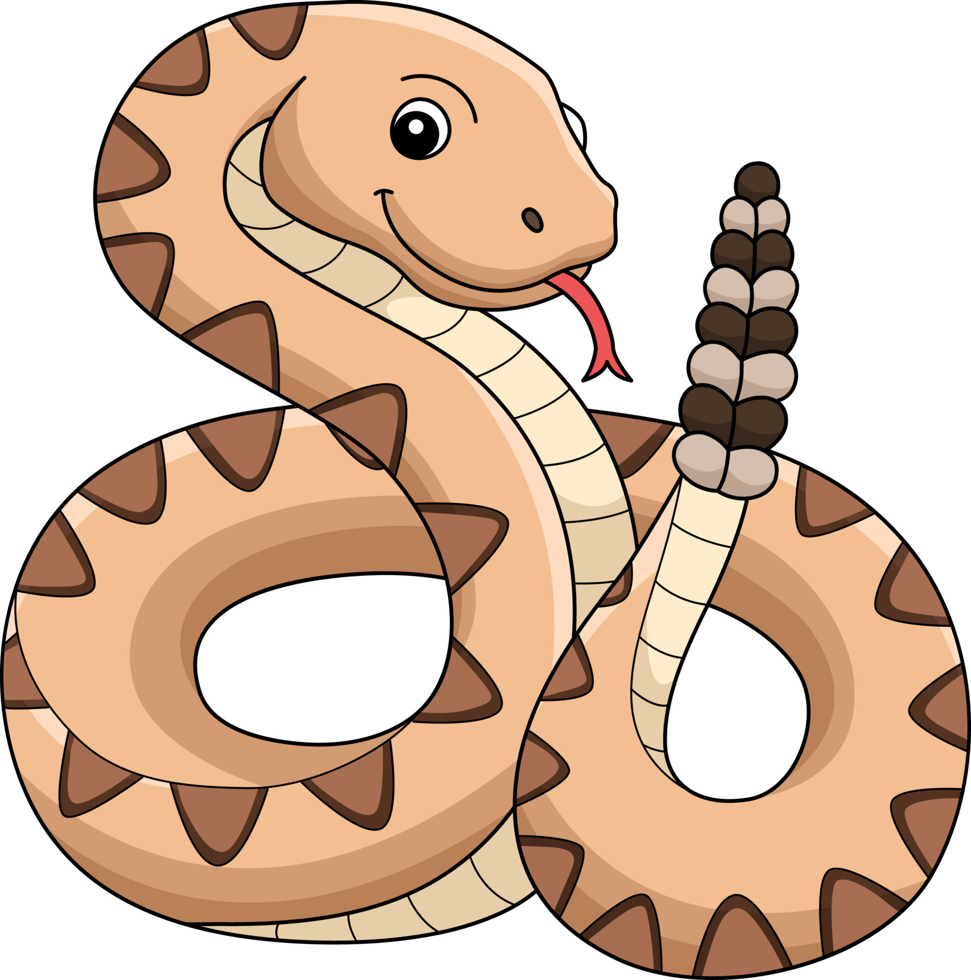 Rattlesnake Animal Cartoon Colored Clipart 20088444 Vector Art at Vecteezy