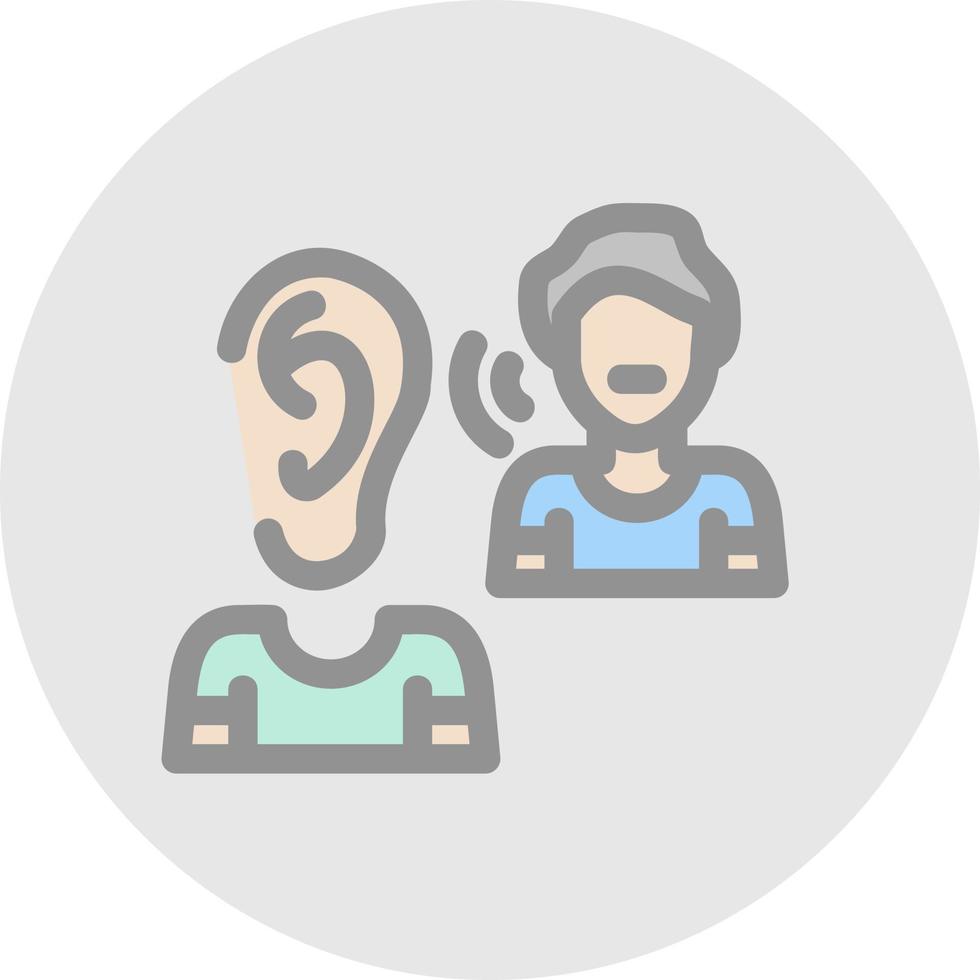 Listening Vector Icon Design