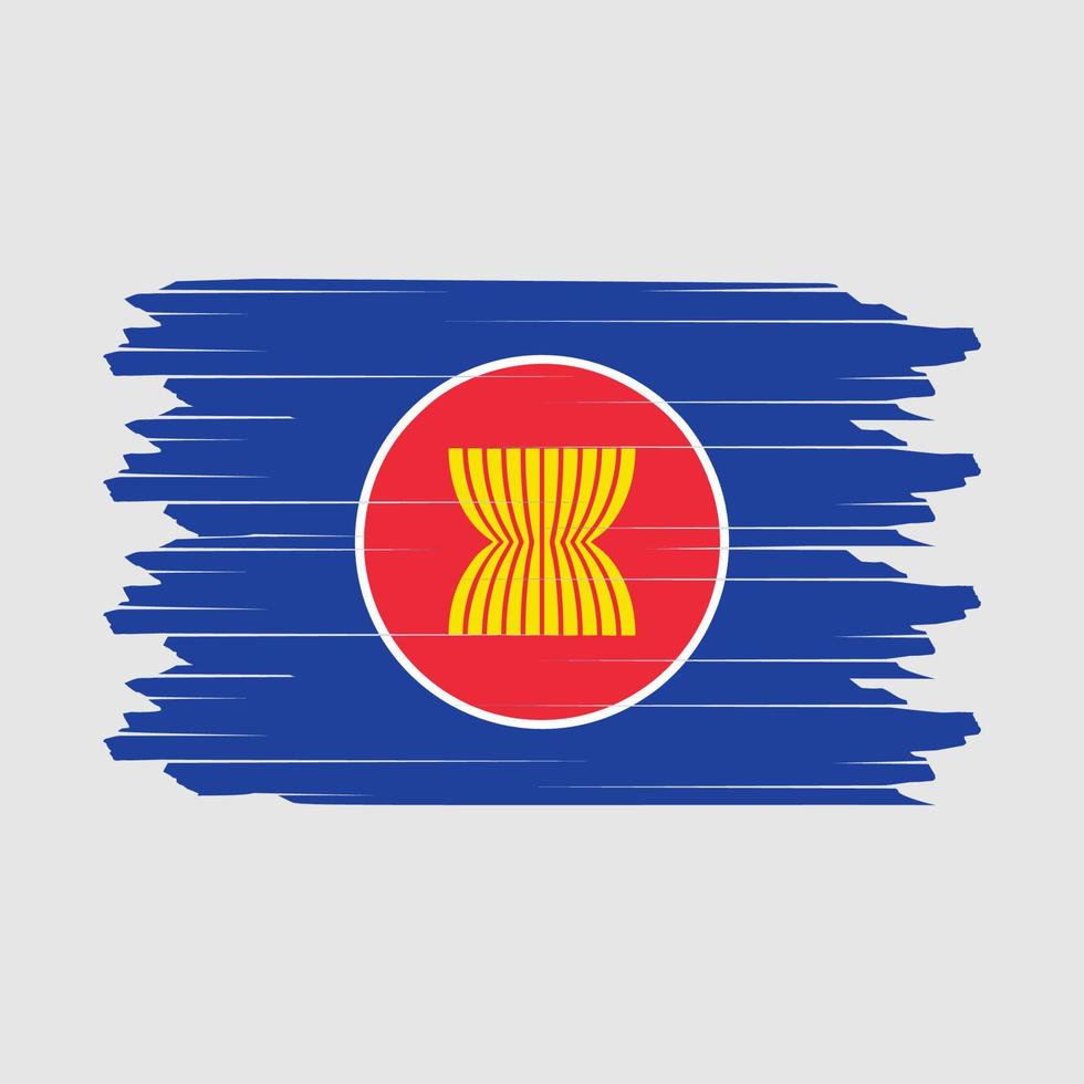 Asean Flag Brush Vector