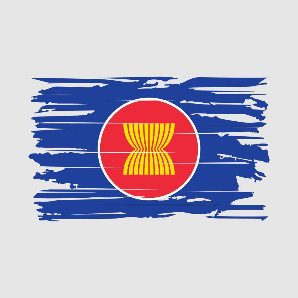 Asean Flag Brush Vector