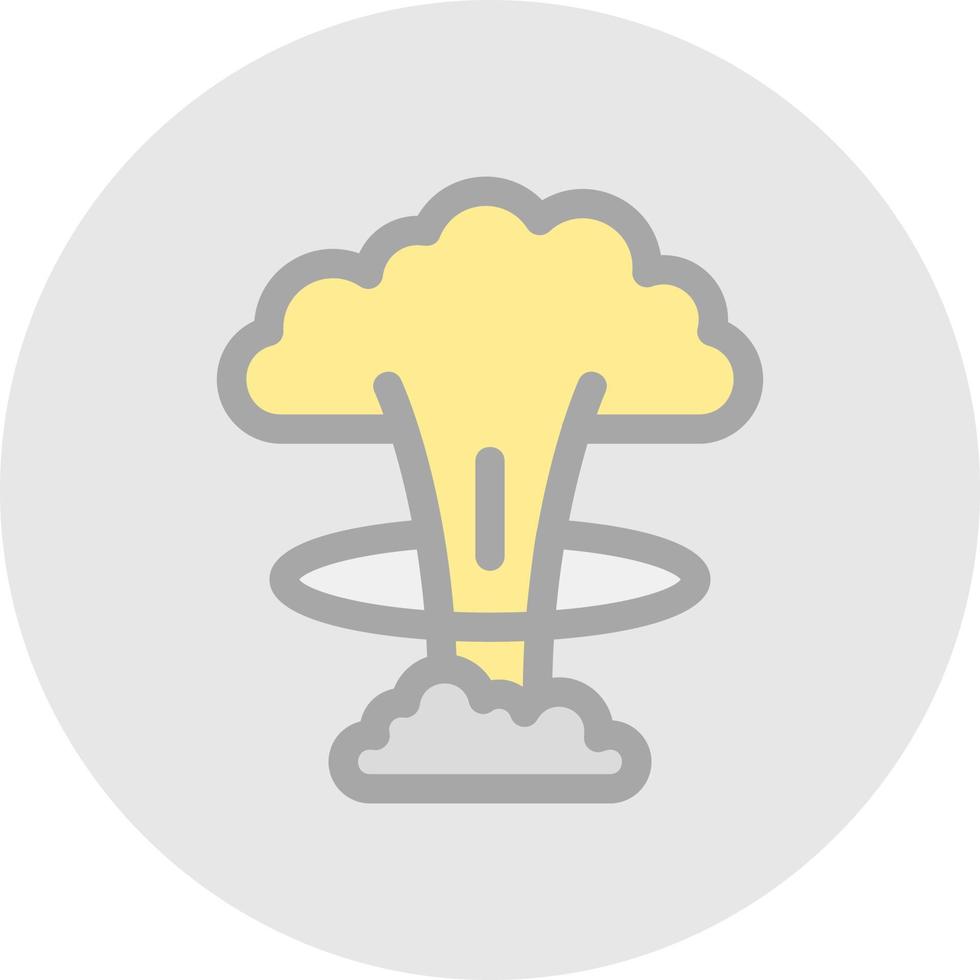 Nuclear Explosion Vector Icon Design