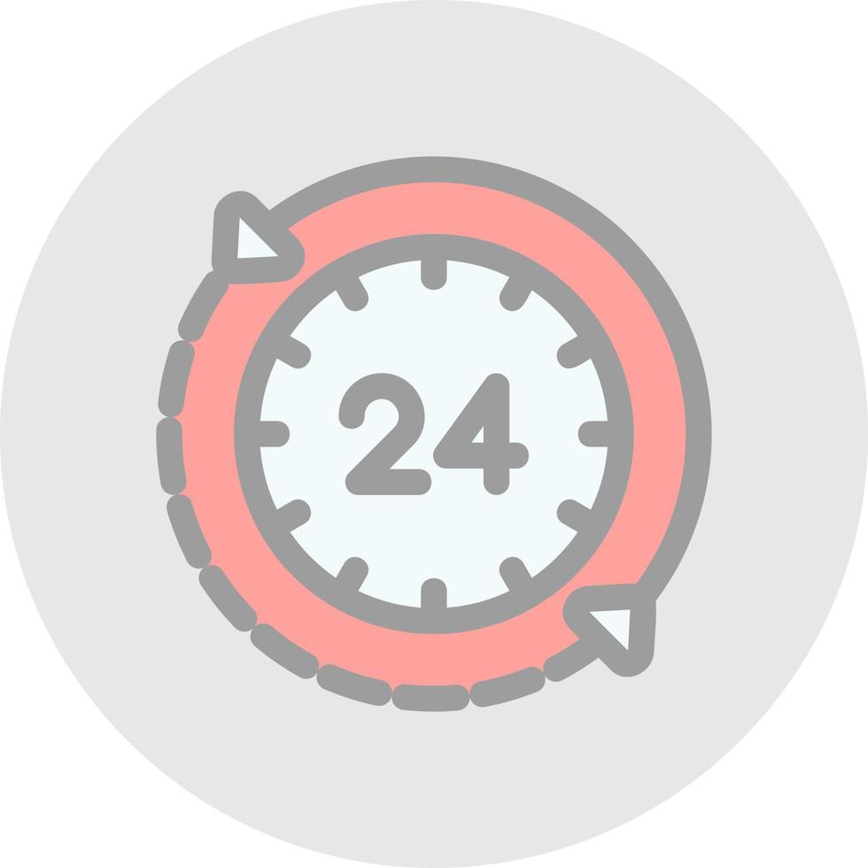 24 Hours Vector Icon Design