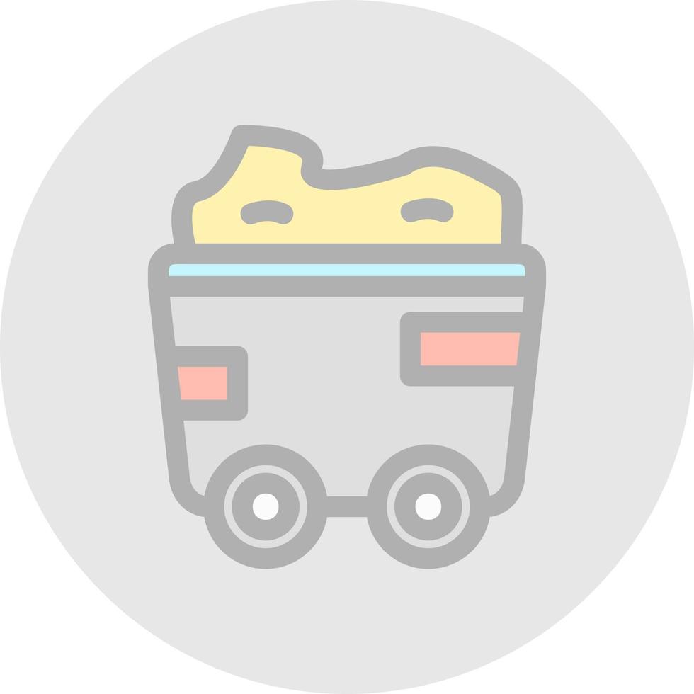 Mining Cart Vector Icon Design