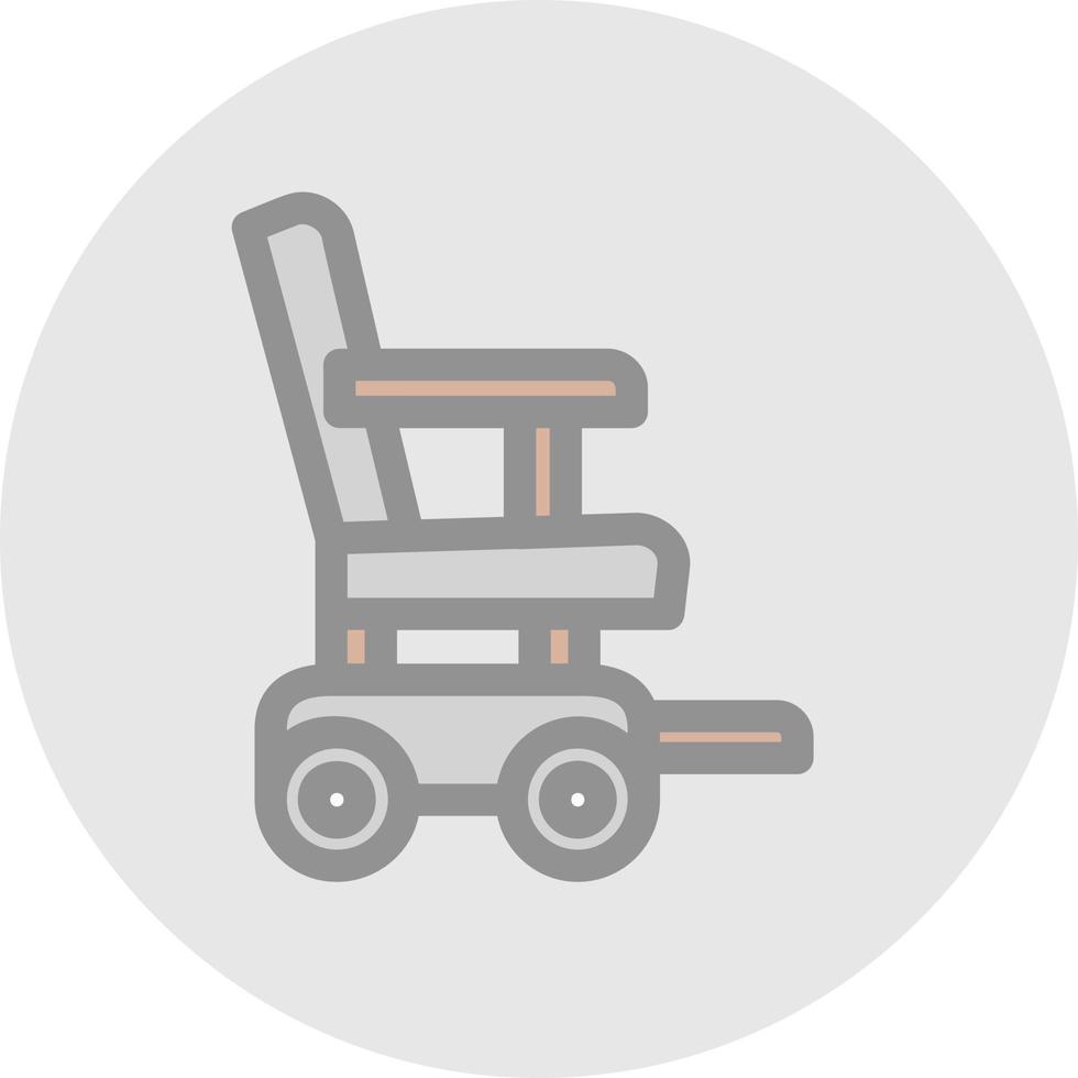 Automatic Wheelchair Vector Icon Design