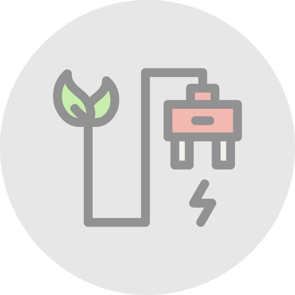 Eco Power Socket Vector Icon Design