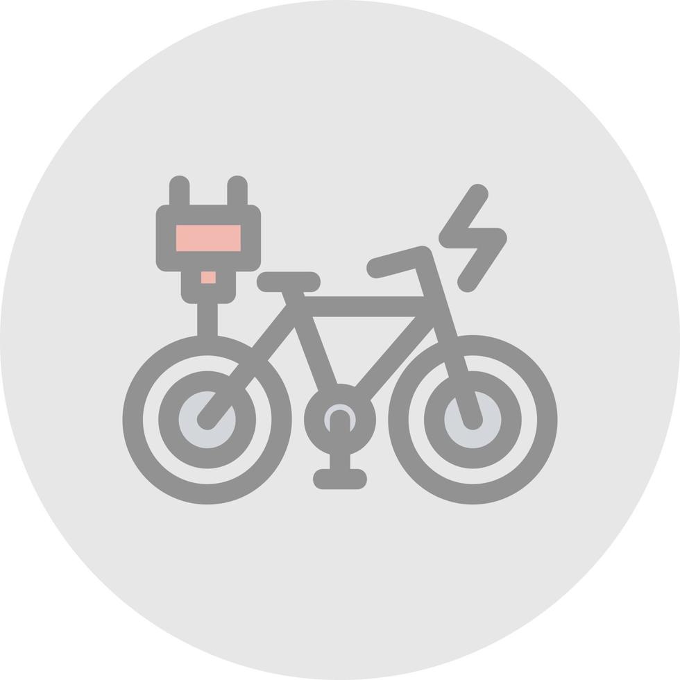 Electric Bike Vector Icon Design