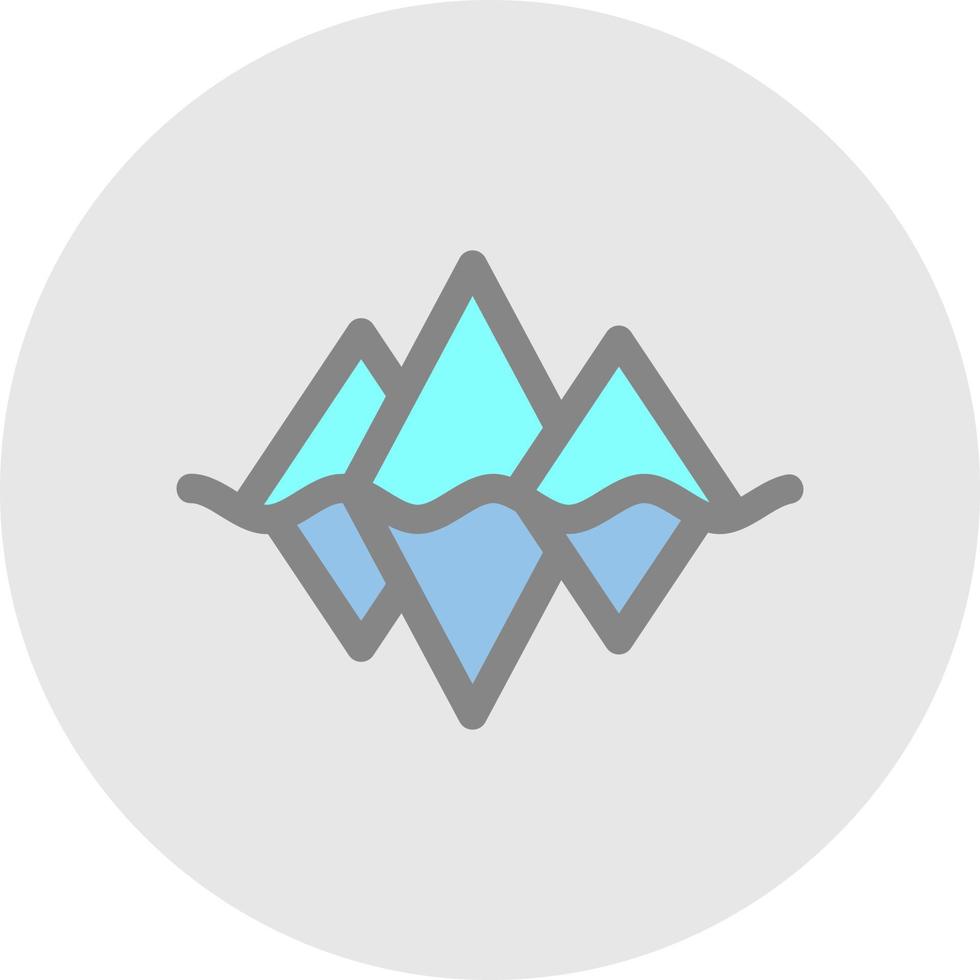 Iceberg Landscape Vector Icon Design