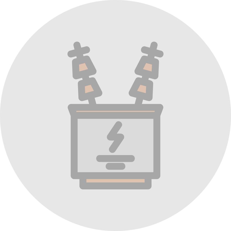 Power Transformer Vector Icon Design