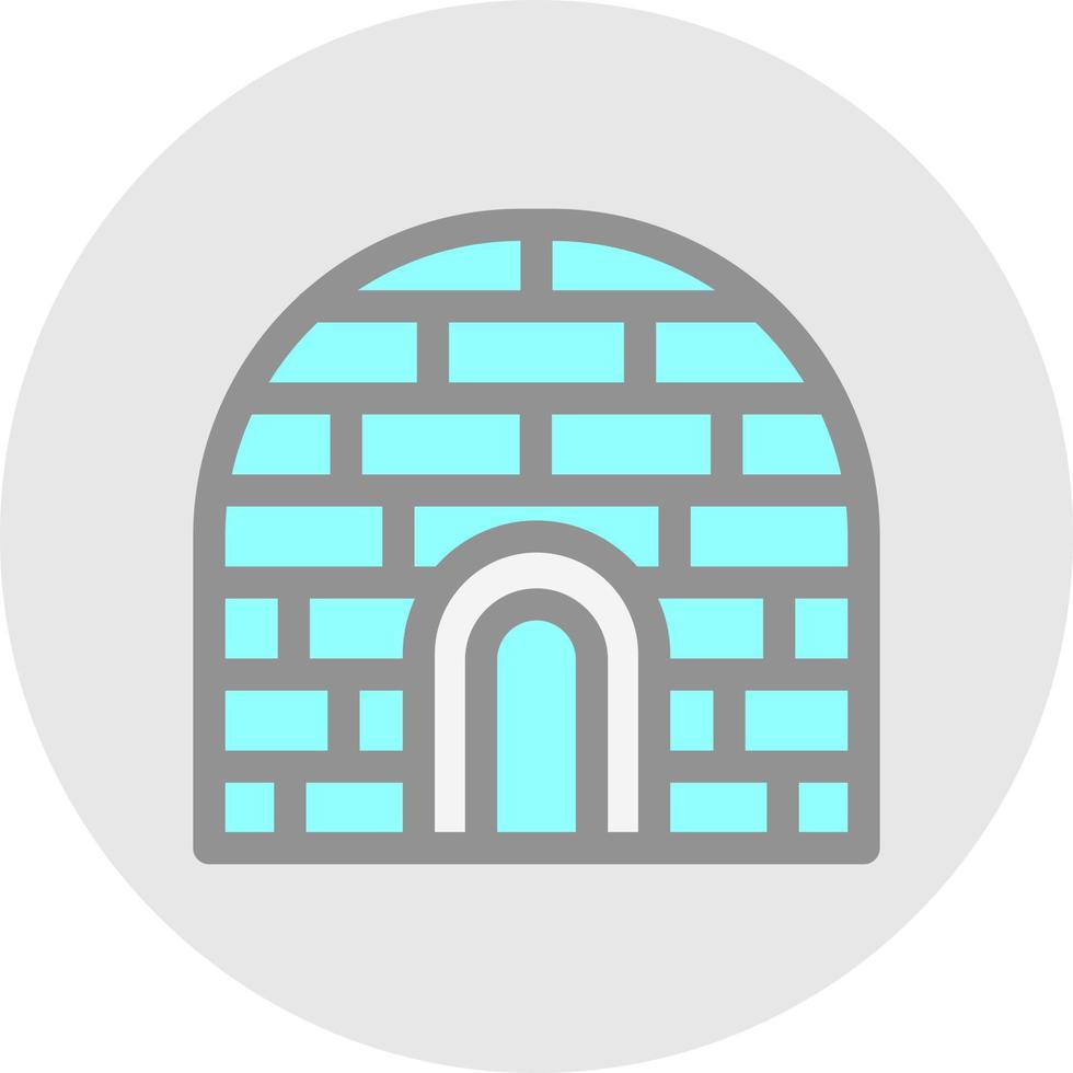 Igloo Landscape Vector Icon Design