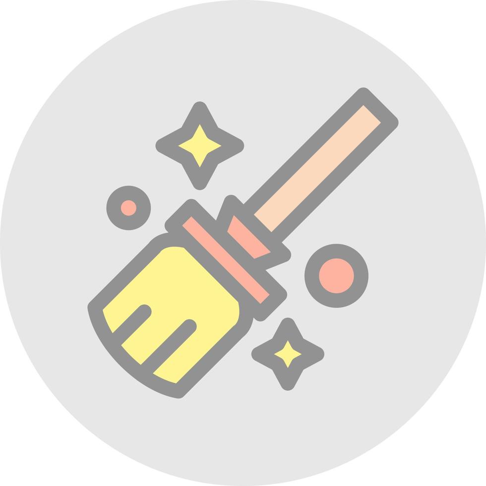 Flying Broom Vector Icon Design