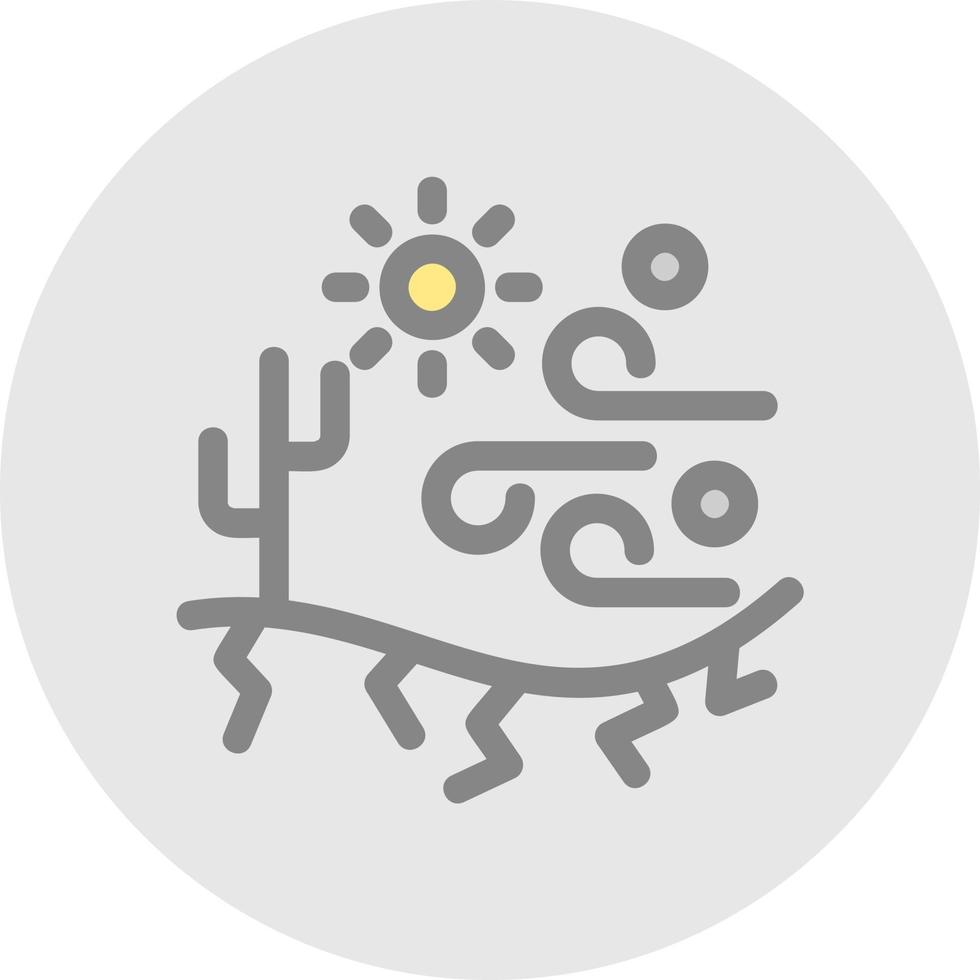 Desert Weather Vector Icon Design