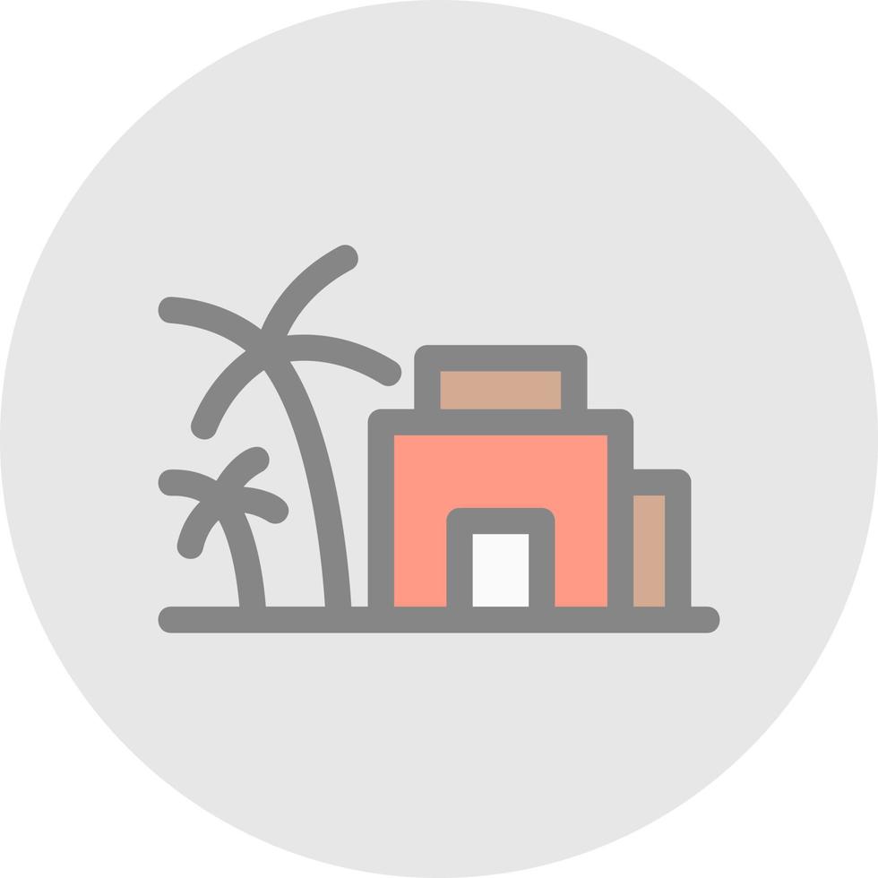 Desert House Vector Icon Design