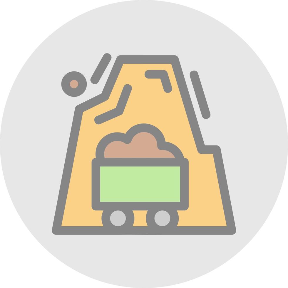 Desert Mine Vector Icon Design