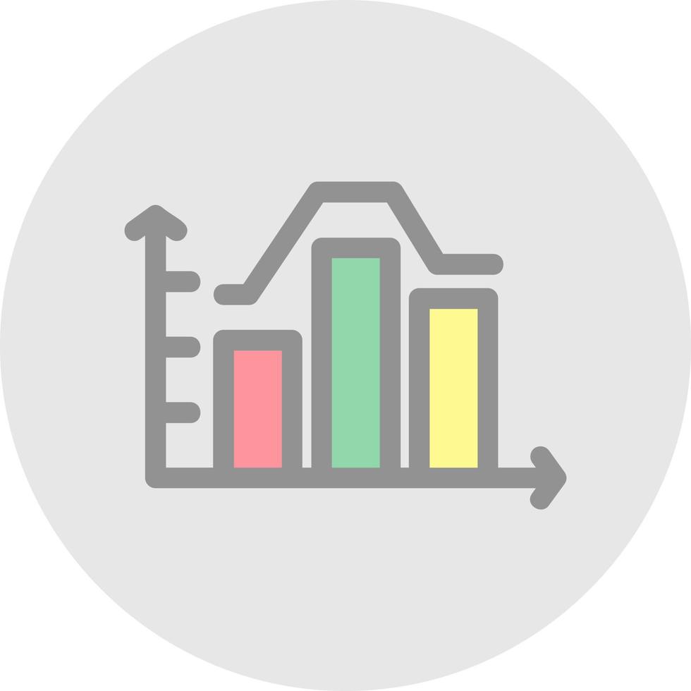 Stacked Graph Vector Icon Design