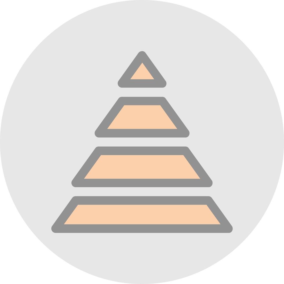 Pyramid Chart Vector Icon Design