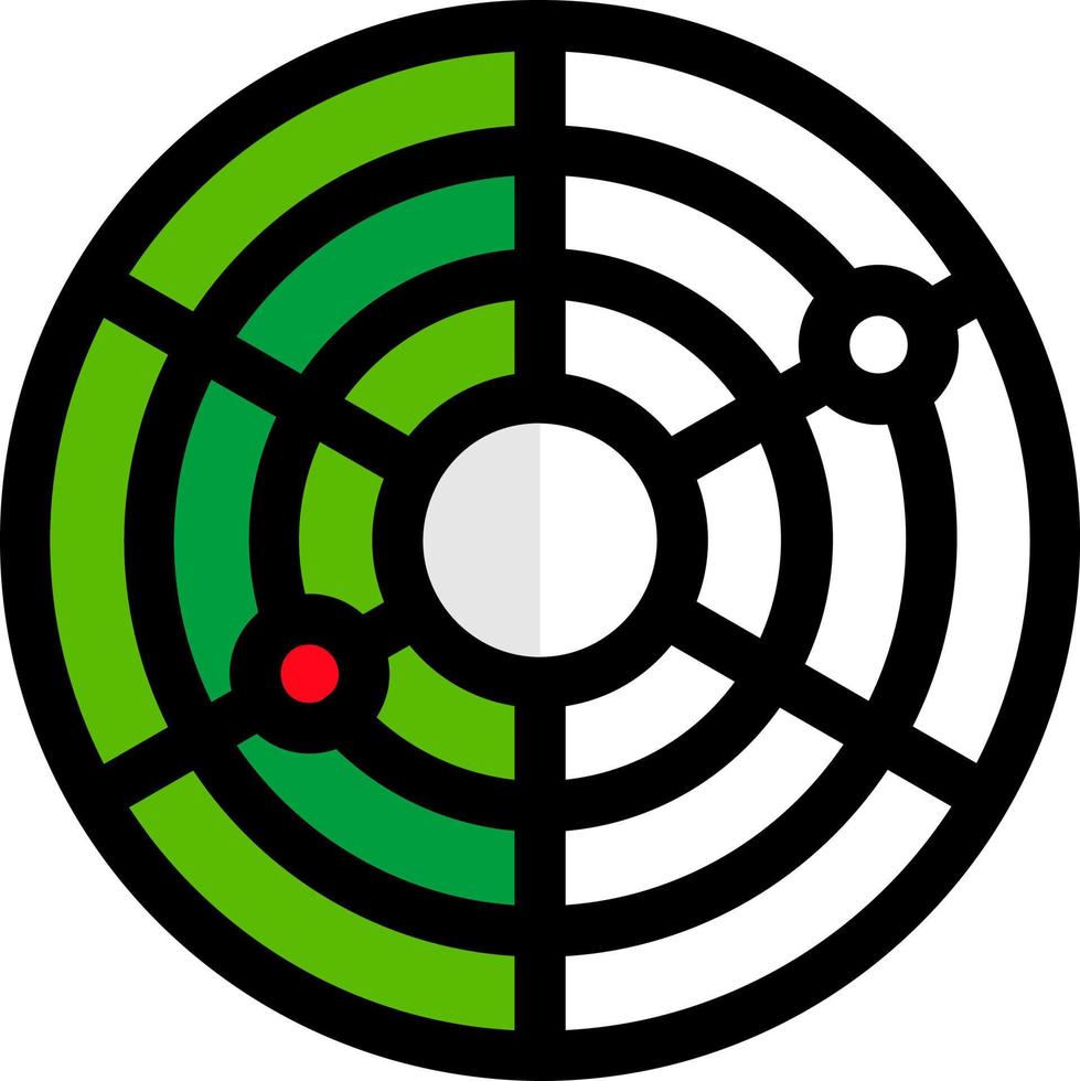 diseño de icono de vector de gráfico circular de radar