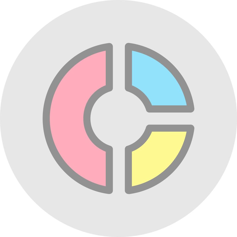 Donut Chart Vector Icon Design