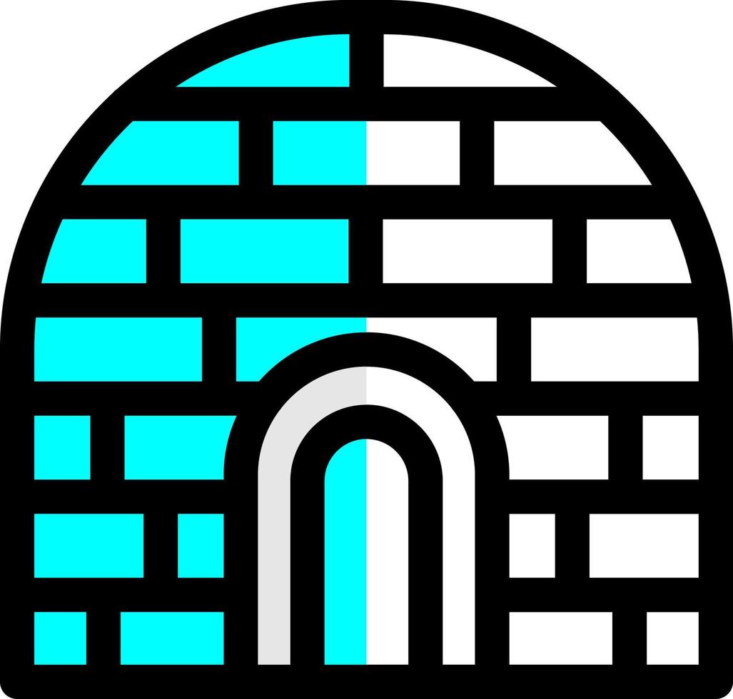 Igloo Landscape Vector Icon Design