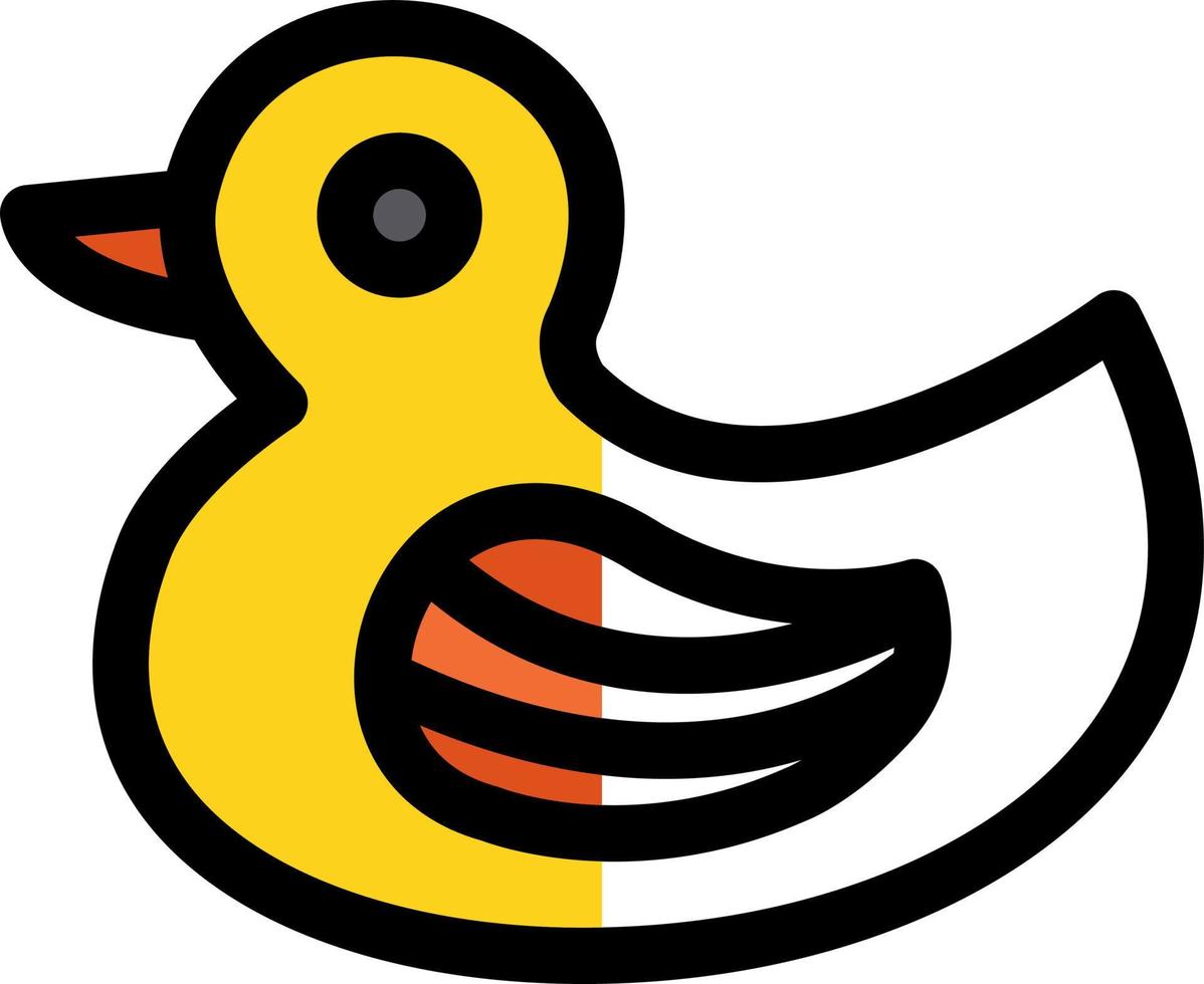 diseño de icono de vector de pato de goma