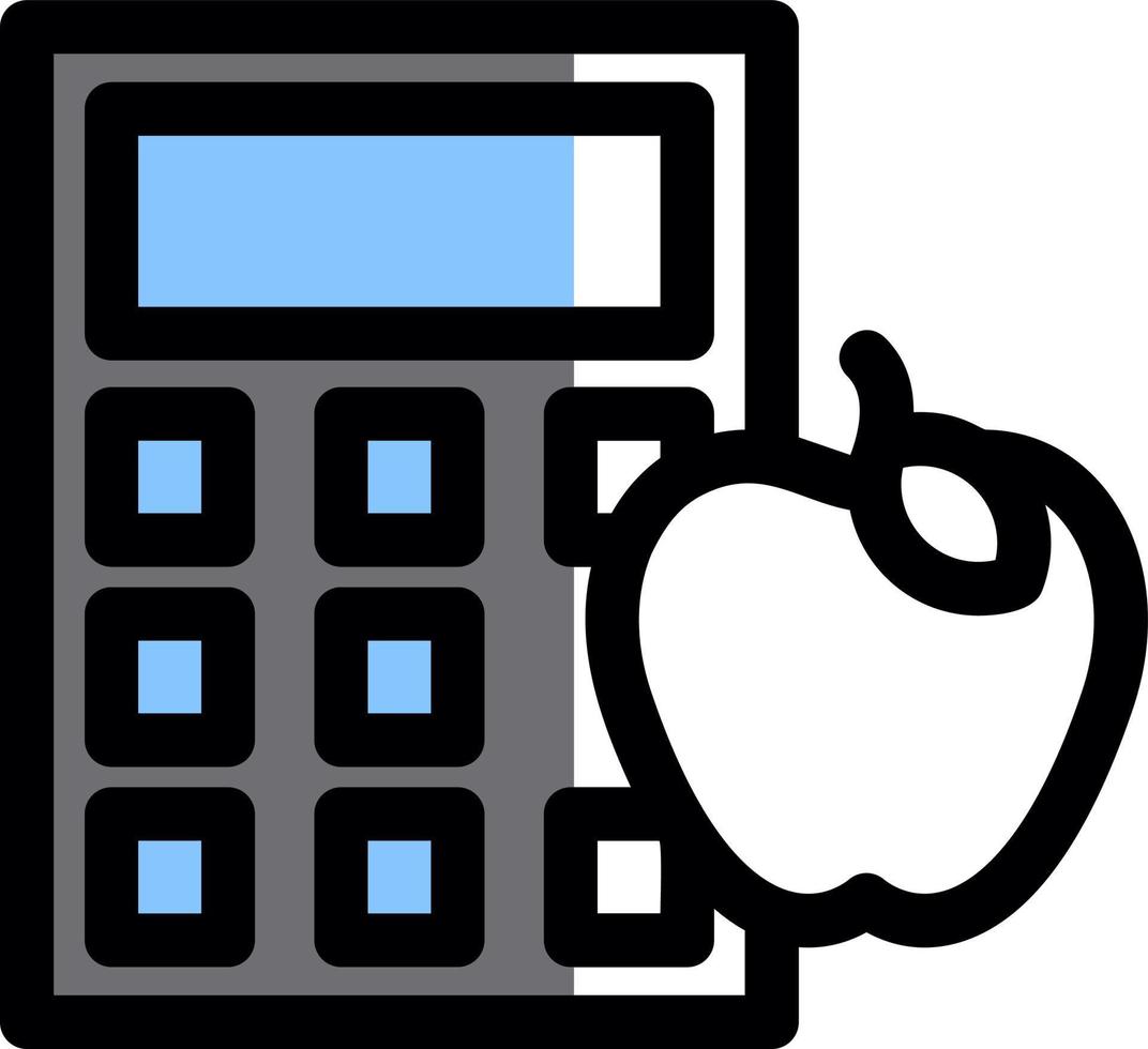 Calorie Calculator Vector Icon Design
