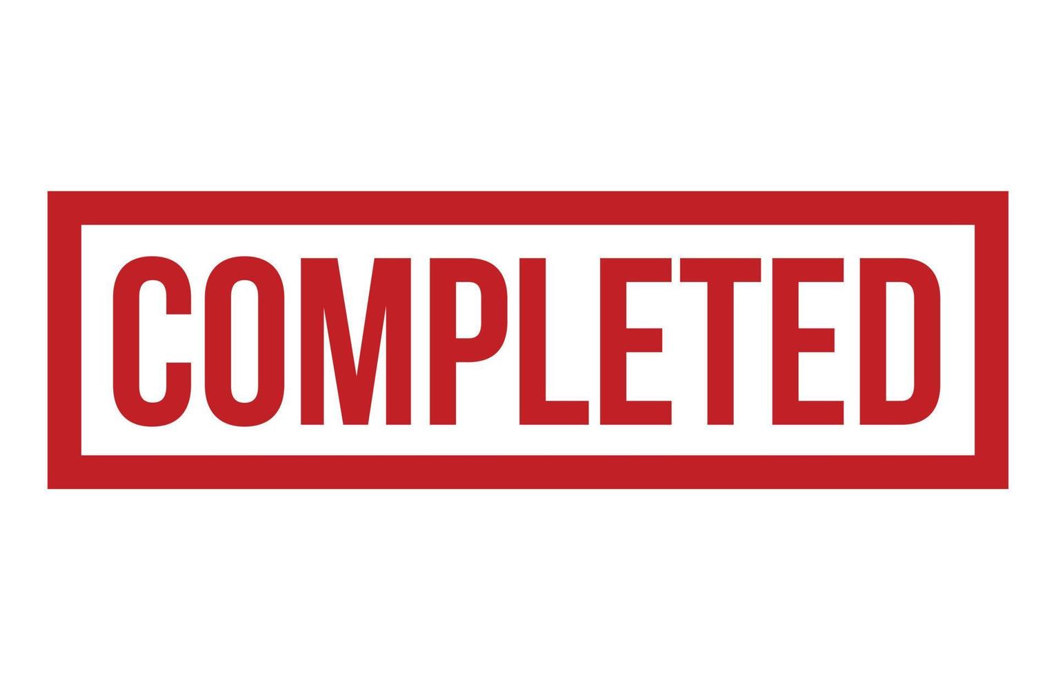 Completed Rubber Stamp. Completed Stamp Seal vector