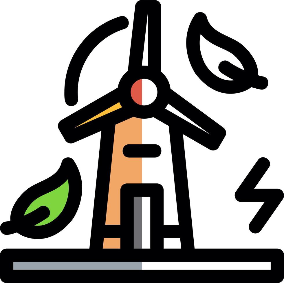 Windmill Vector Icon Design