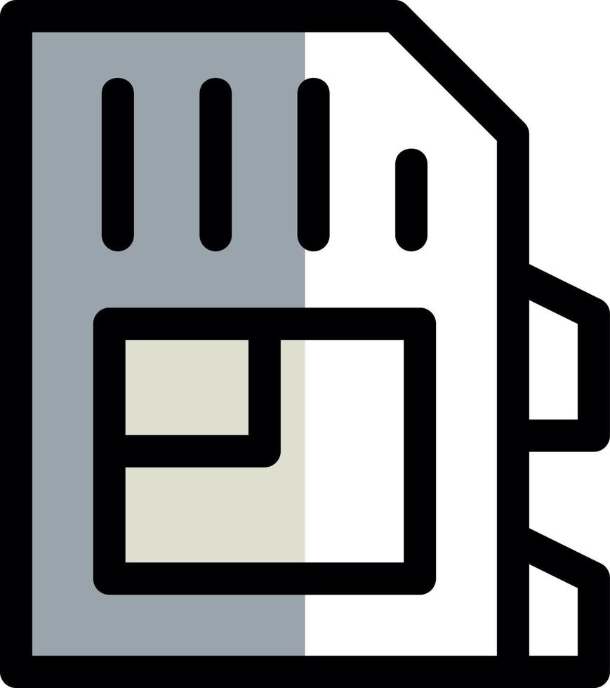 SD Card Vector Icon Design