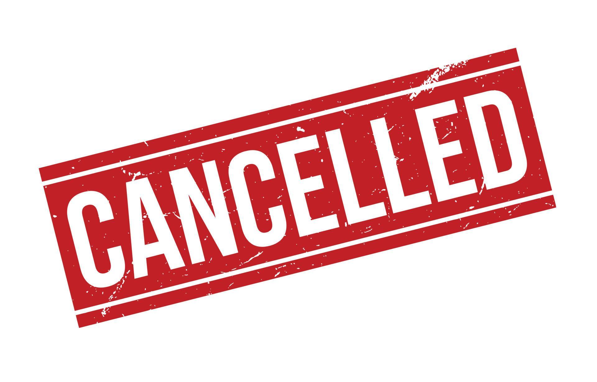 Cancelled Rubber Stamp. Cancelled Rubber Grunge Stamp 20090668 Vector