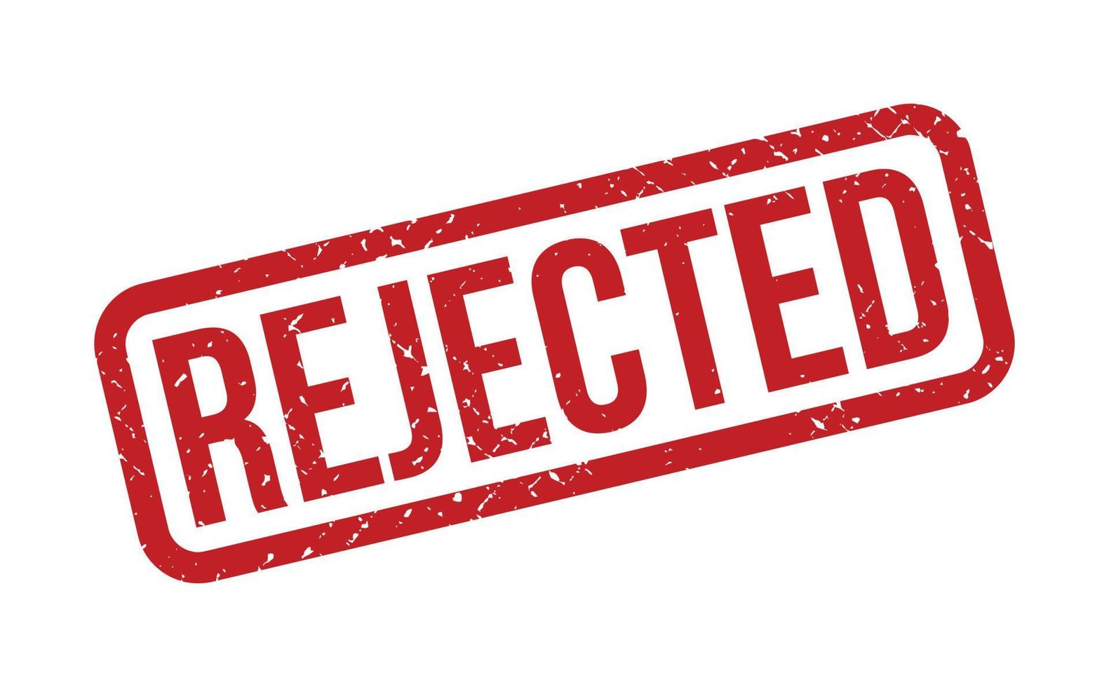 Rejected Rubber Stamp. Red Rejected Rubber Grunge Stamp Seal Vector Illustration - Vector