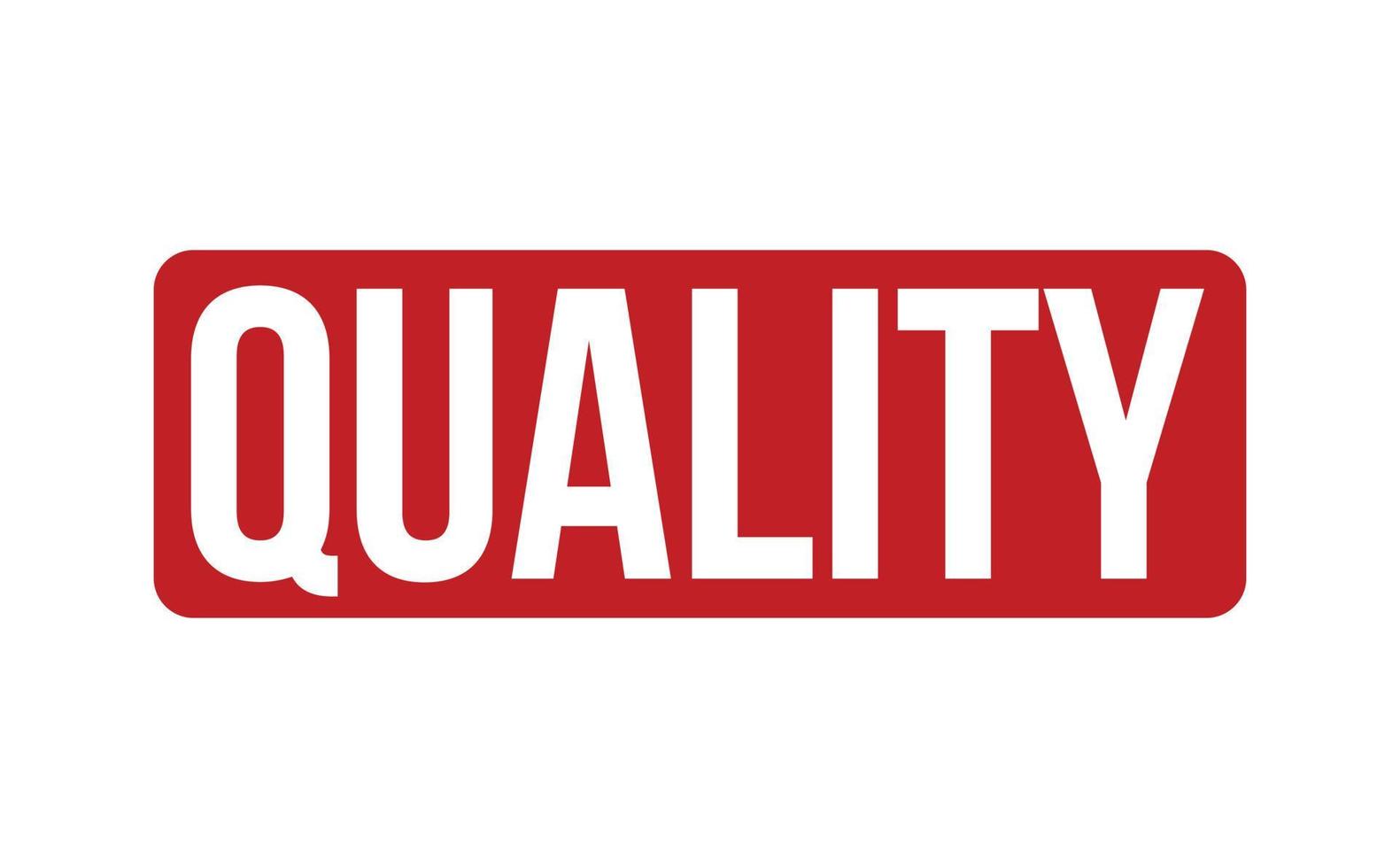 QUALITY Rubber Stamp. Red QUALITY Rubber Grunge Stamp Seal Vector Illustration - Vector