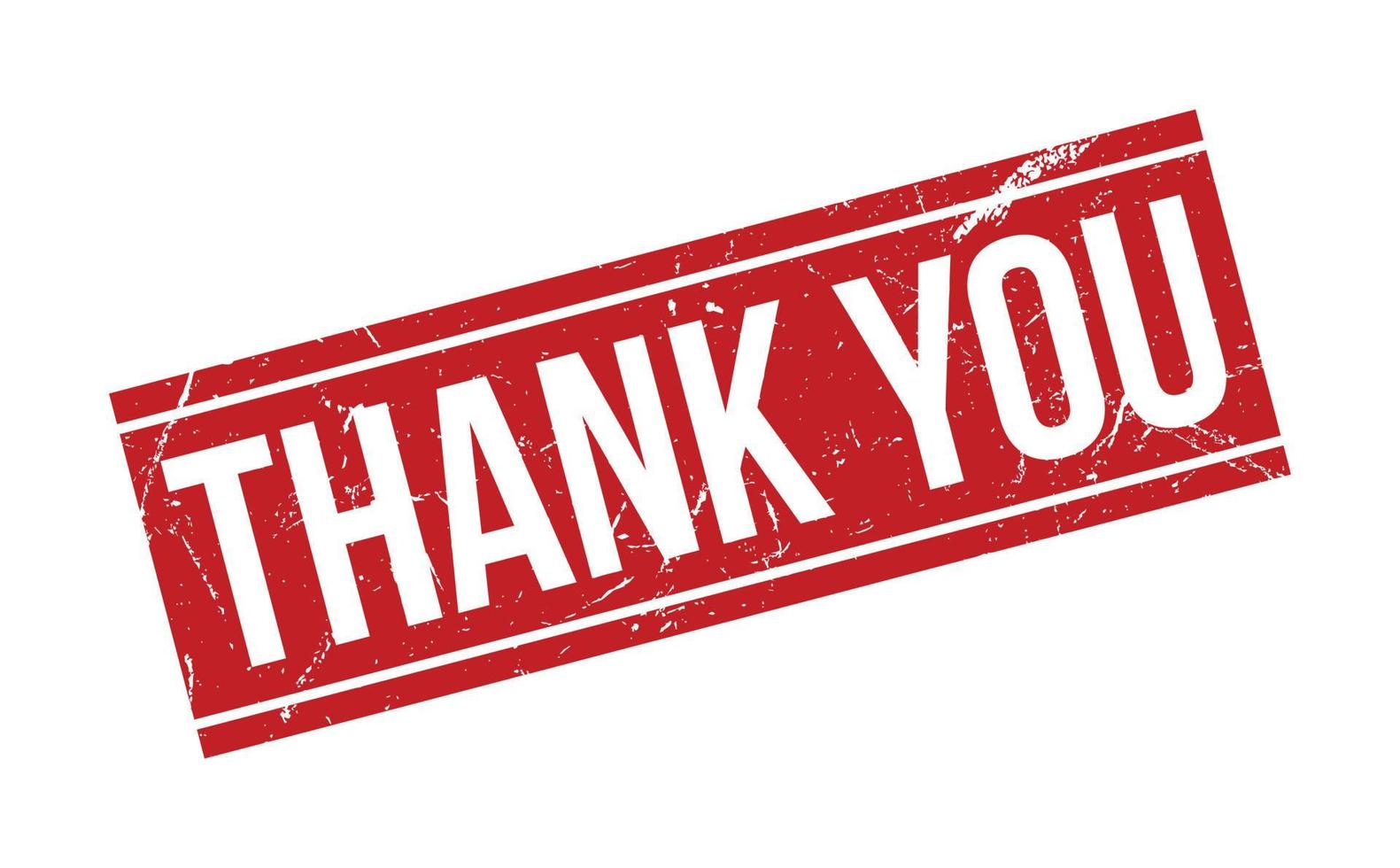 Thank You Rubber Stamp. Red Thank You Rubber Grunge Stamp Seal Vector