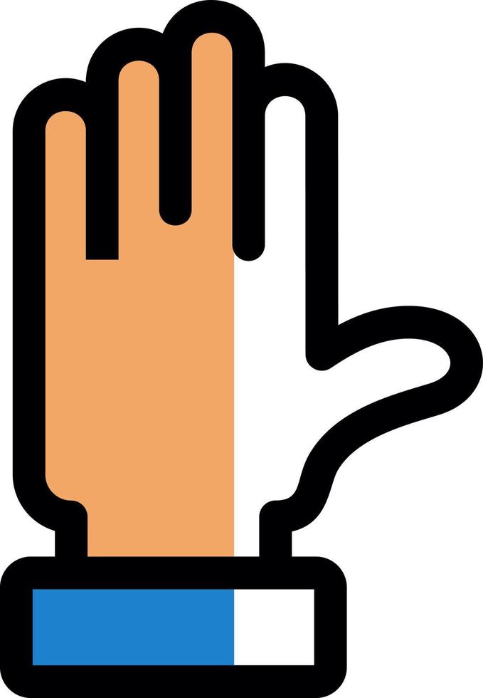 Raise Hand Vector Icon Design