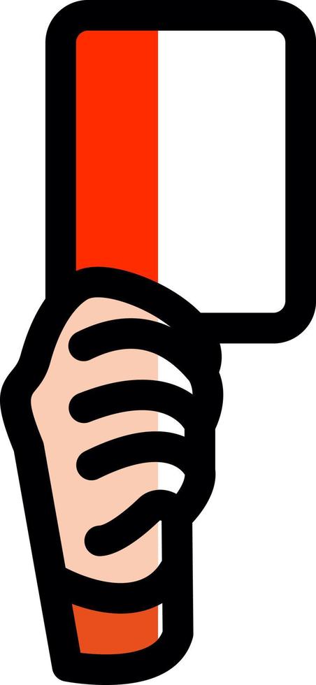 Red Card Vector Icon Design