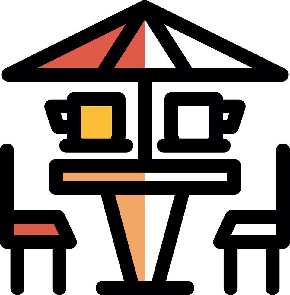 diseño de icono de vector de terraza de café