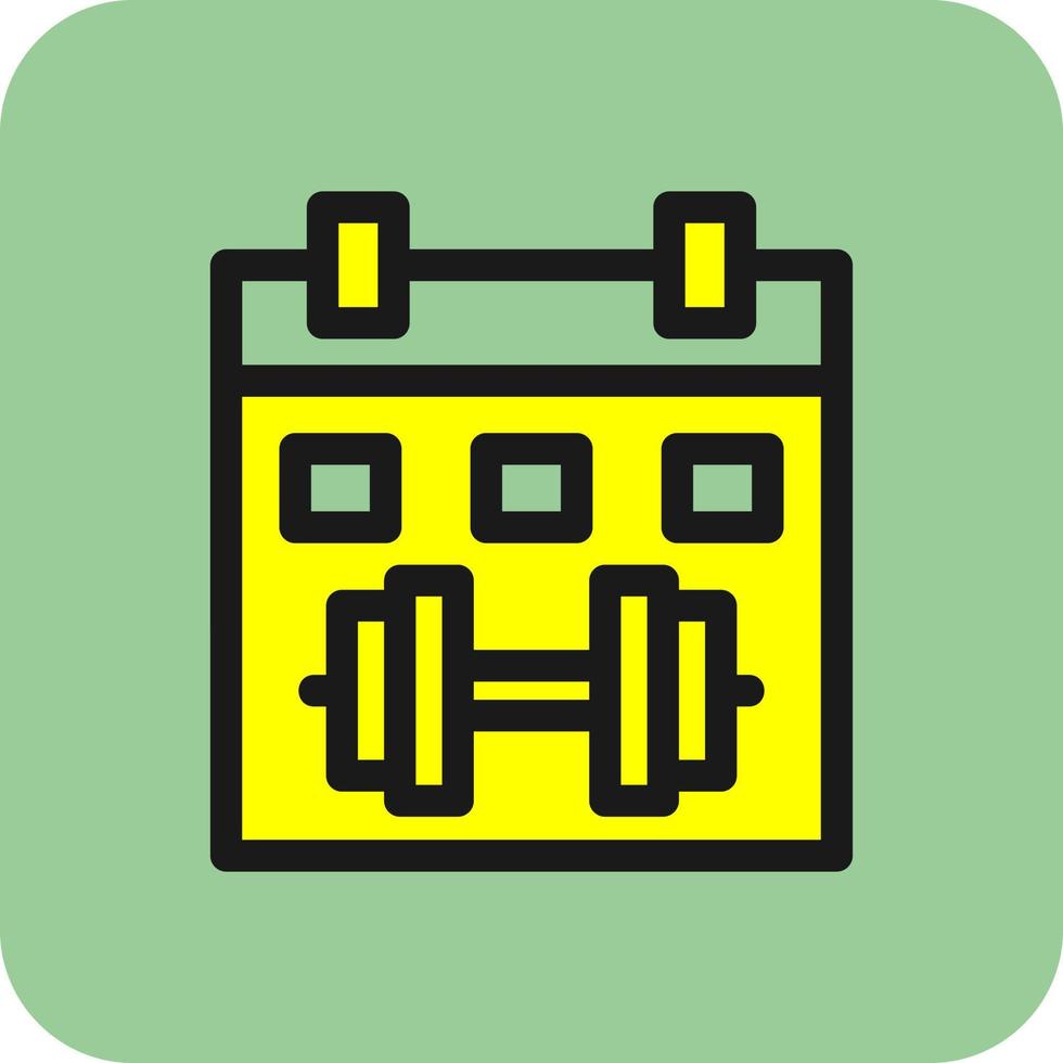 Gym Calendar Vector Icon Design