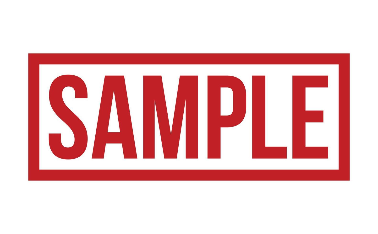 Sample Rubber Stamp. Red Sample Rubber Grunge Stamp Seal Vector Illustration - Vector