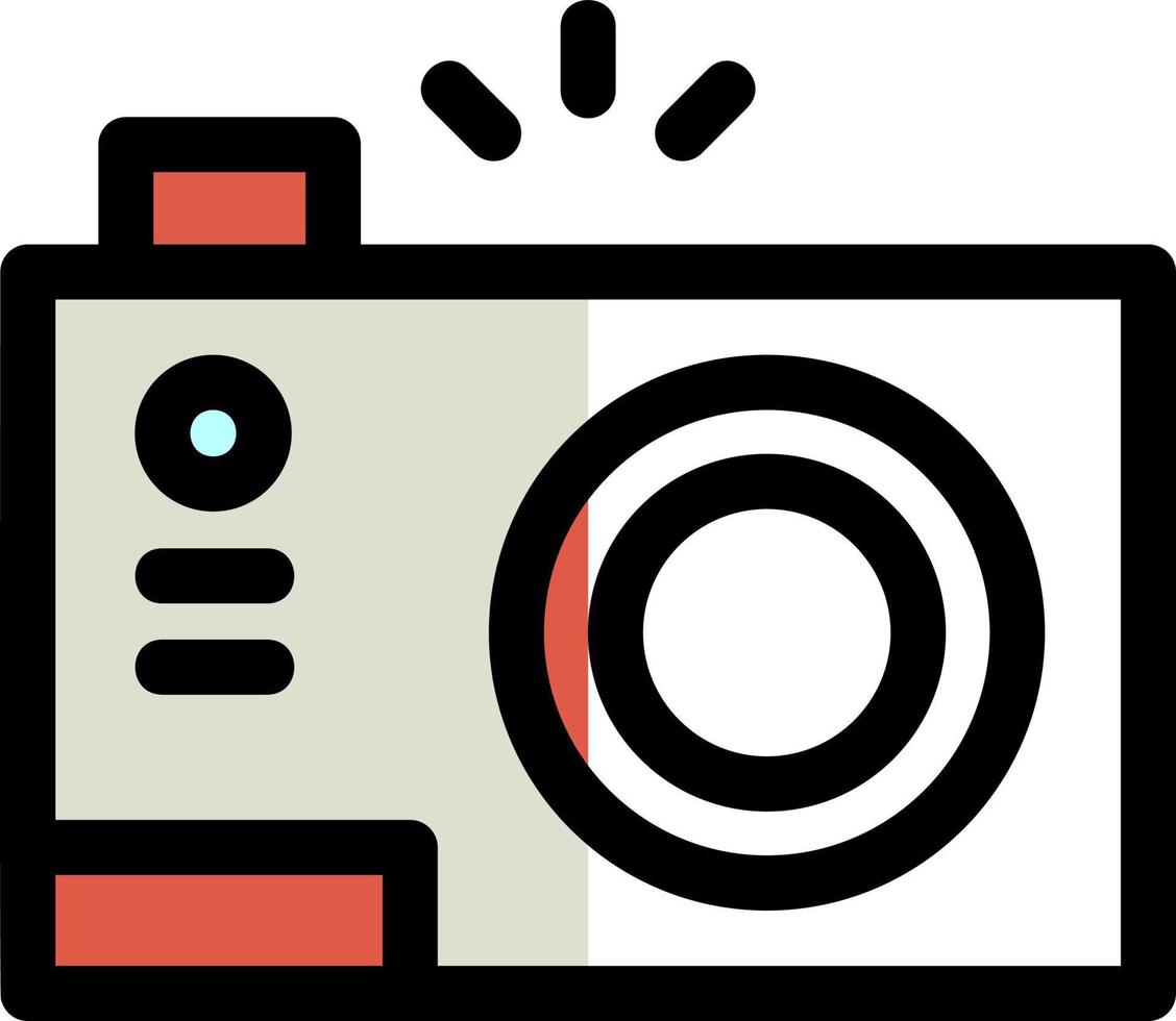 Compact Camera Vector Icon Design