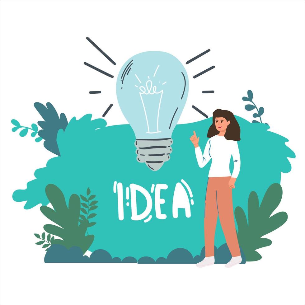 business woman people with idea.office team. woman for banner landing page vector