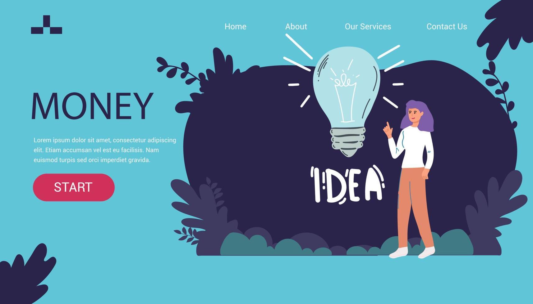 business people with idea.office team. men and women for banner landing page vector