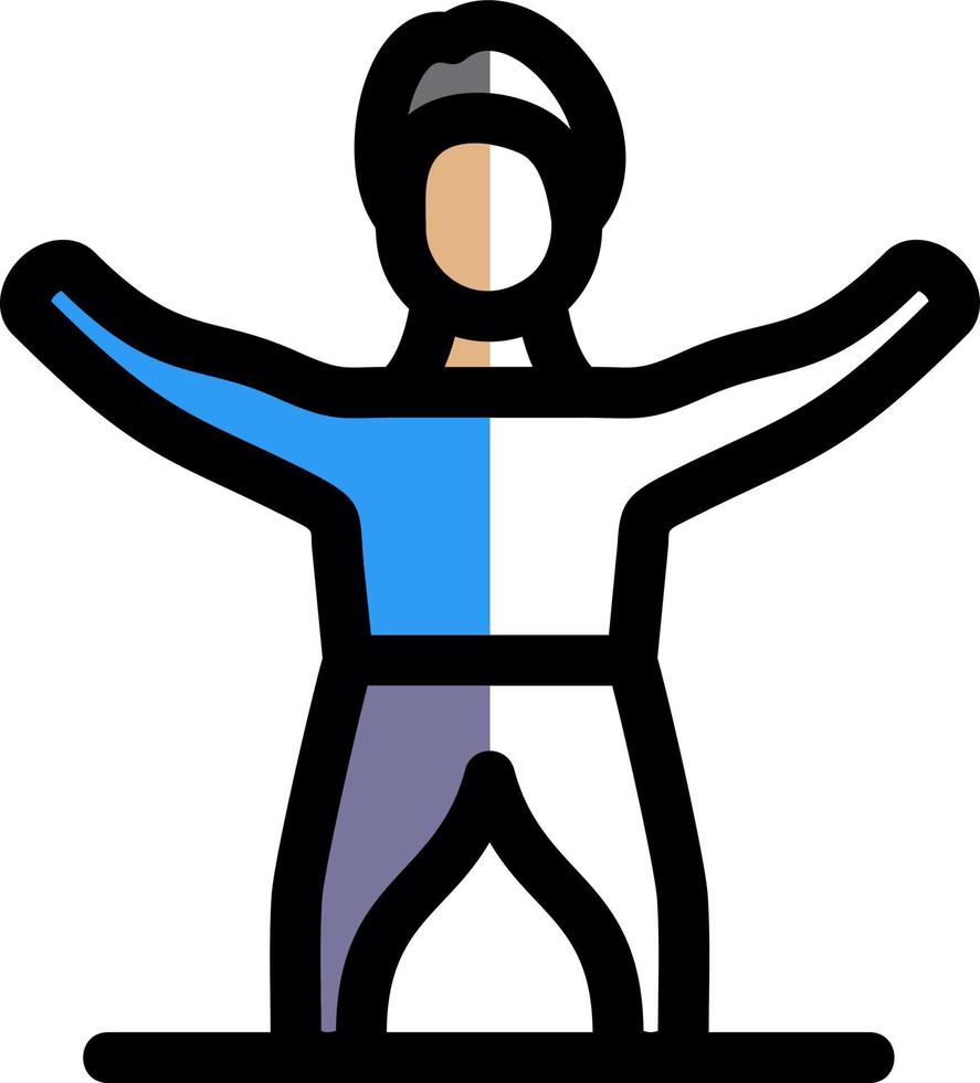 Gym Stretch Vector Icon Design