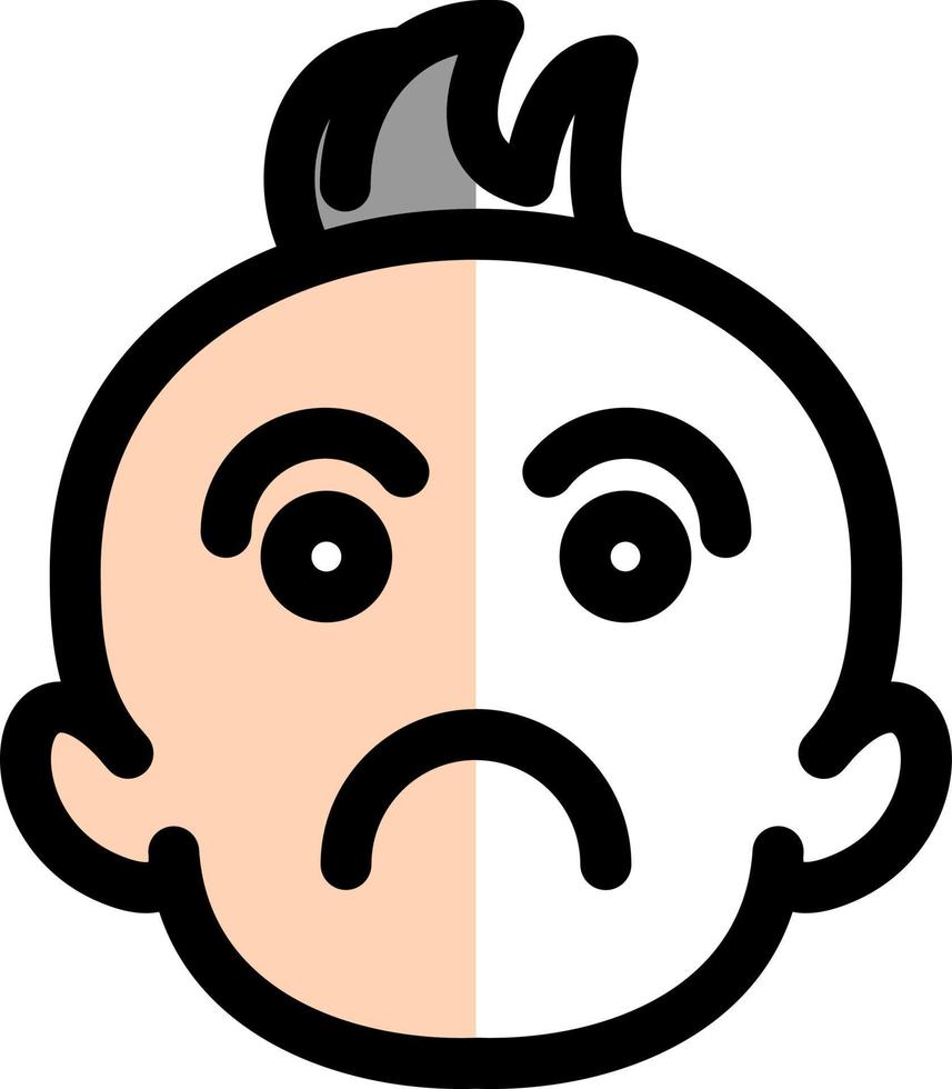 Sad Baby Vector Icon Design
